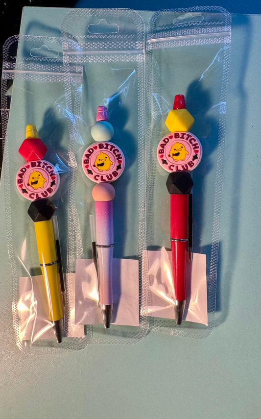 Beaded Pens: Bad B!tch Club